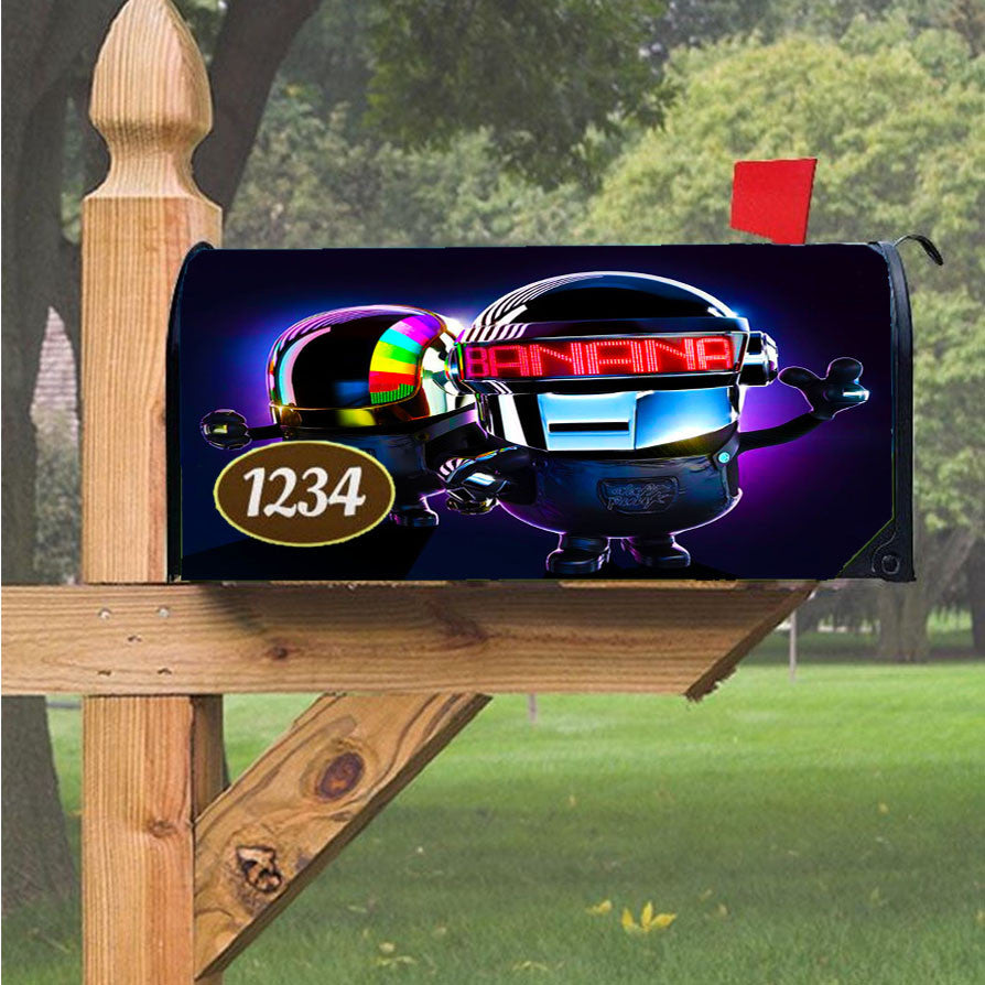 Minions Daft Punk Banana Magnetic Mailbox Cover 18" X 21" Outdoor Decor