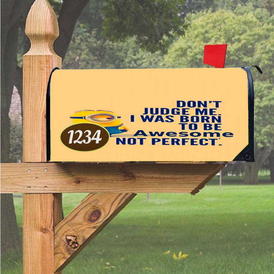 Minions Quote Magnetic Mailbox Cover 18" X 21" Outdoor Decor