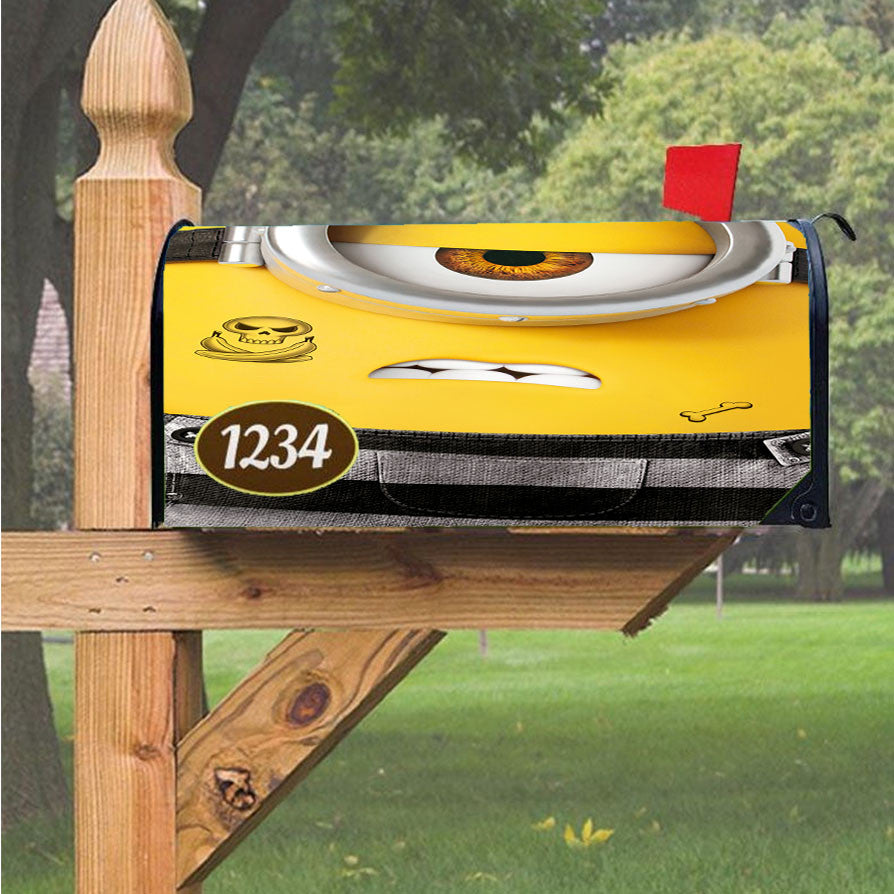 Minions Stuart Tattoo Magnetic Mailbox Cover 18" X 21" Outdoor Decor