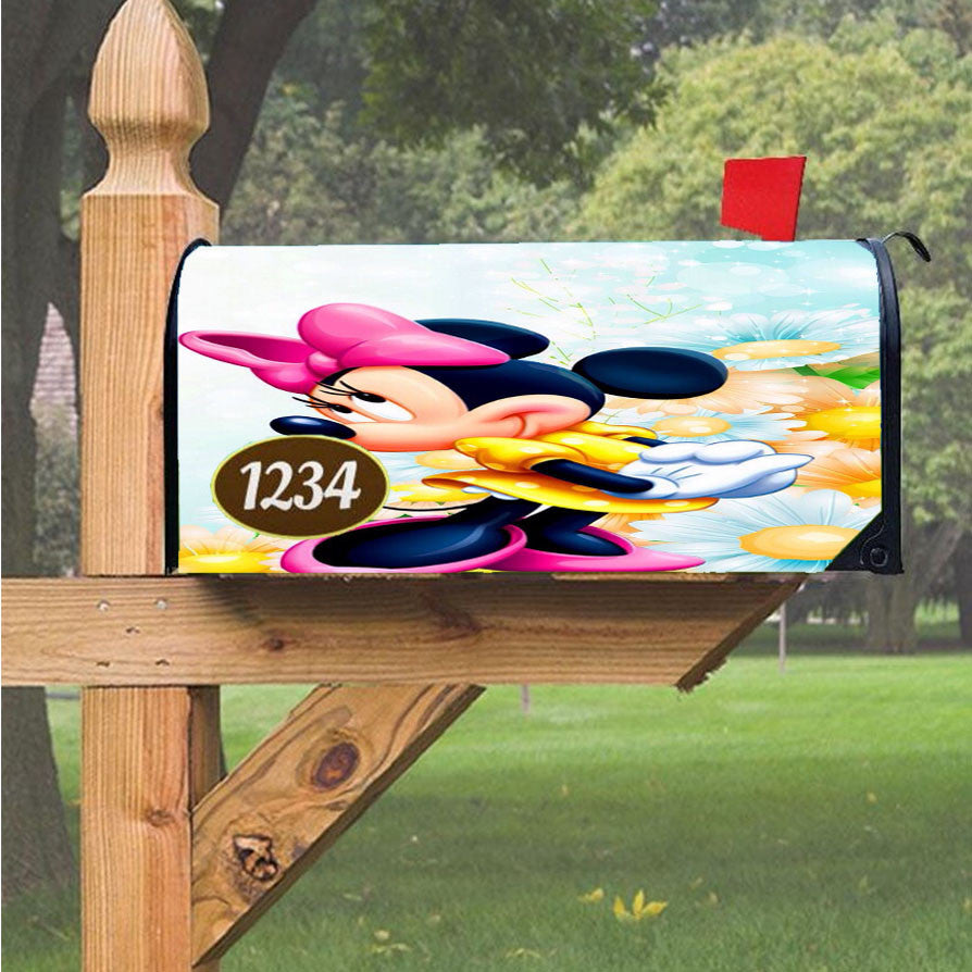 Minni Mouse Pink Magnetic Mailbox Cover 18" X 21" Outdoor Decor