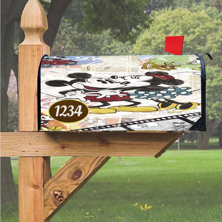 Minnie And Mickey Mouse Magnetic Mailbox Cover 18" X 21" Outdoor Decor