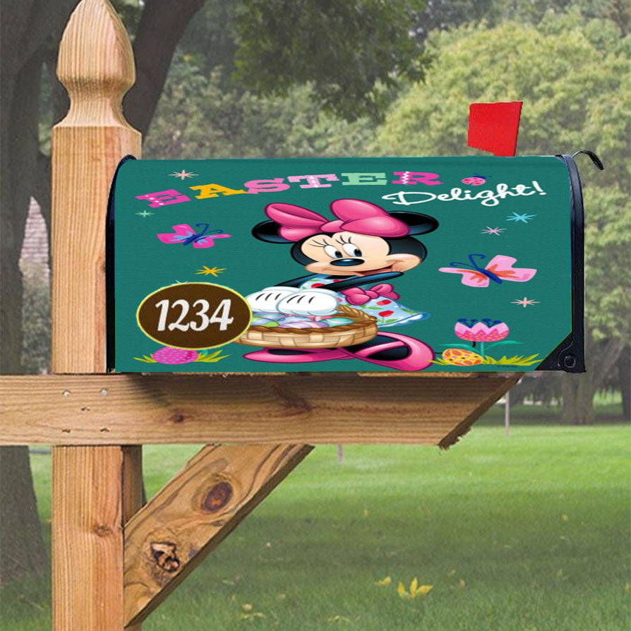 Minnie Easter Delight Magnetic Mailbox Cover 18" X 21" Outdoor Decor