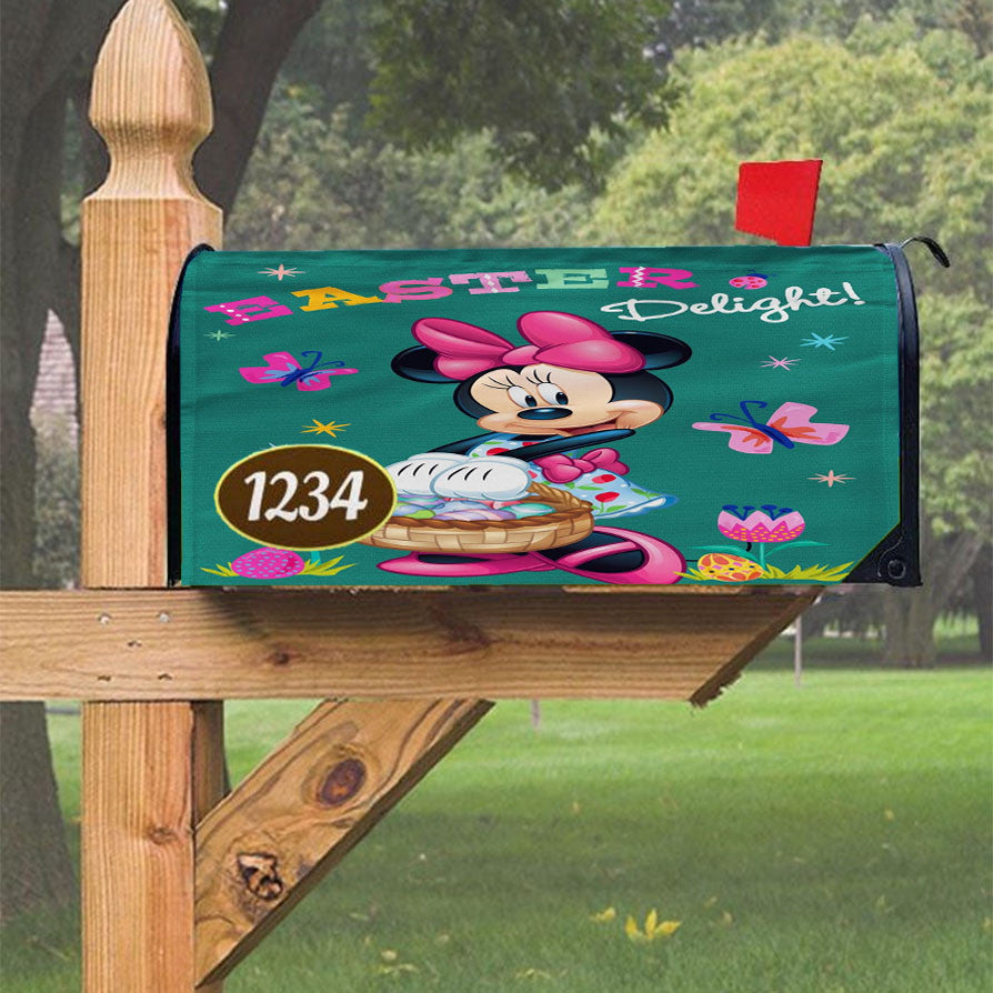 Minnie Mouse Easter Magnetic Mailbox Cover 18" X 21" Outdoor Decor