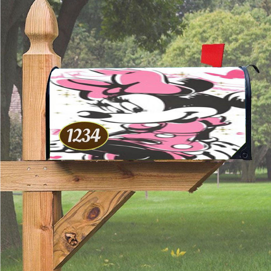 Minnie Mouse Pink Magnetic Mailbox Cover 18" X 21" Outdoor Decor