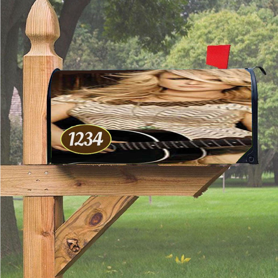 Miranda Lambert Guitar Magnetic Mailbox Cover 18" X 21" Outdoor Decor