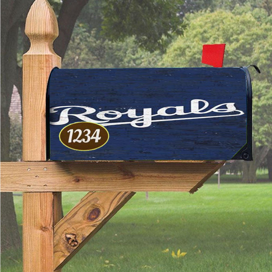 Mlb Kansas City Royals Magnetic Mailbox Cover 18" X 21" Outdoor Decor