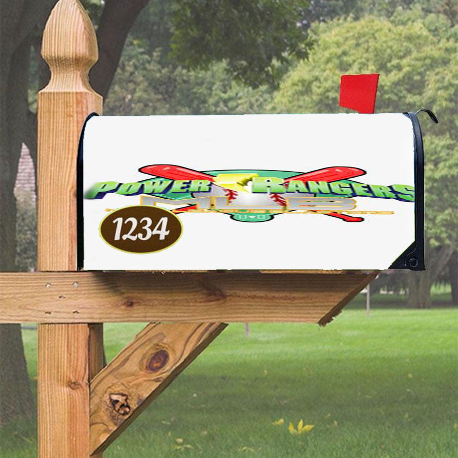 Mlb Rangers Power Rangers Magnetic Mailbox Cover 18" X 21" Outdoor Decor