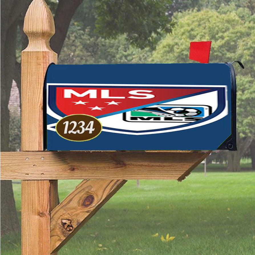 Mls Logo Blue Magnetic Mailbox Cover 18" X 21" Outdoor Decor