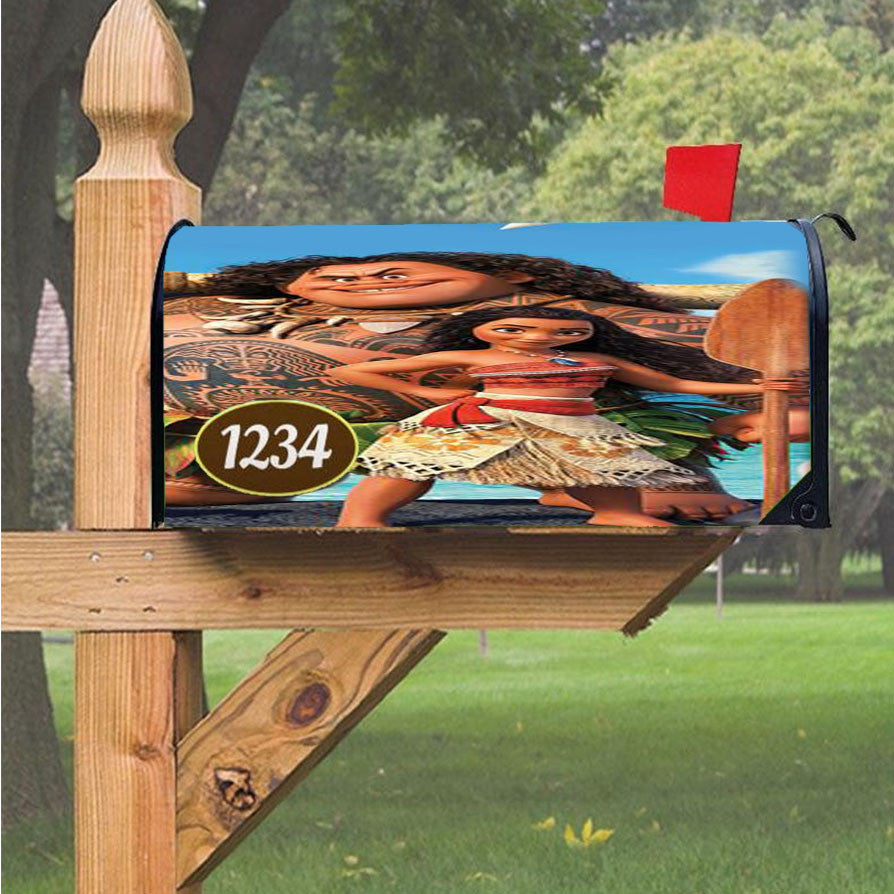 Moana And Maui Magnetic Mailbox Cover 18" X 21" Outdoor Decor
