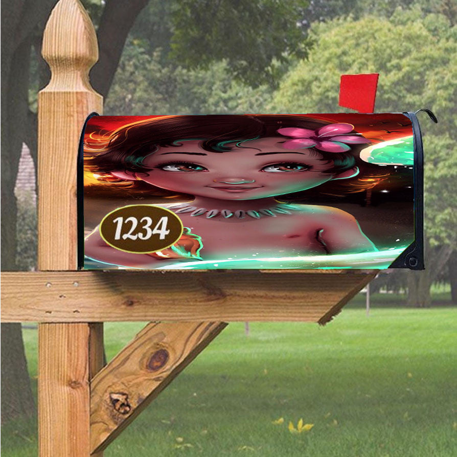 Moana Fanart Magnetic Mailbox Cover 18" X 21" Outdoor Decor