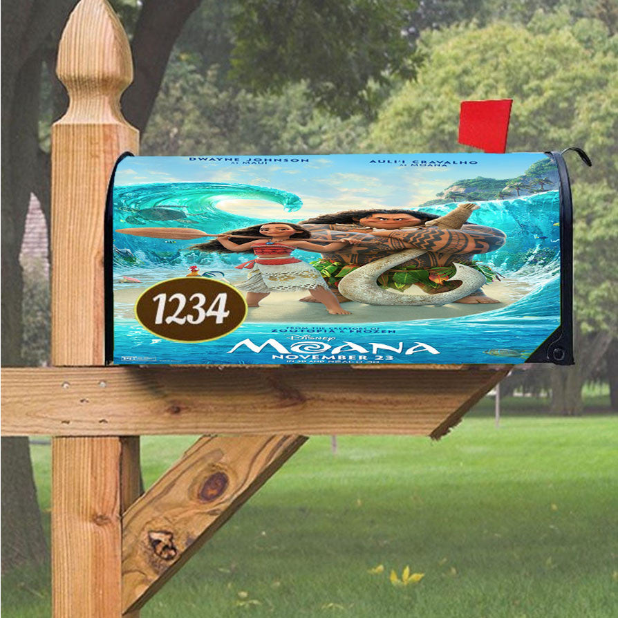 Moana Zootopia Magnetic Mailbox Cover 18" X 21" Outdoor Decor