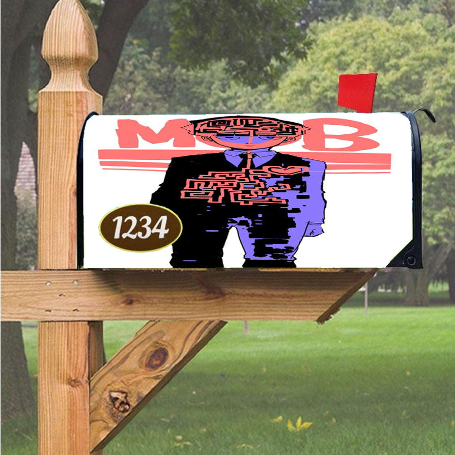 Mob Psycho 100 Icons Magnetic Mailbox Cover 18" X 21" Outdoor Decor