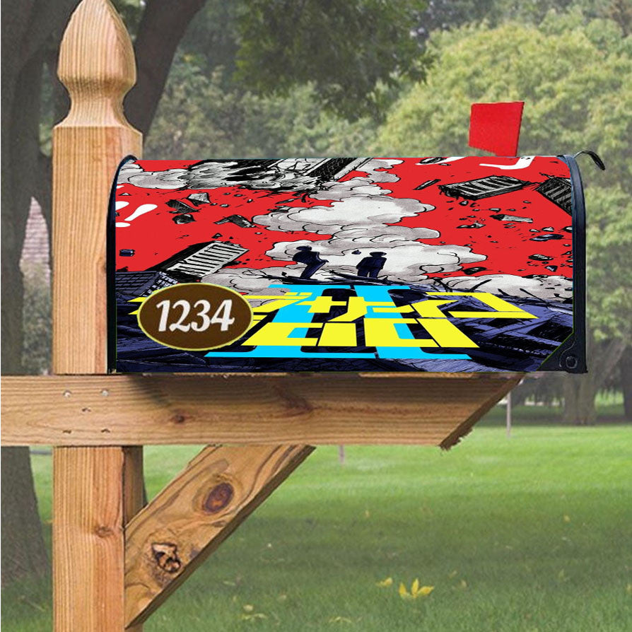 Mob Psycho 100 Season Two Magnetic Mailbox Cover 18" X 21" Outdoor Decor