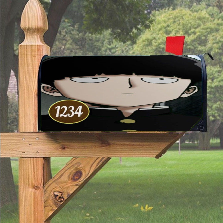 Mob Psycho One Hundred Shigeo Face Magnetic Mailbox Cover 18" X 21" Outdoor Decor