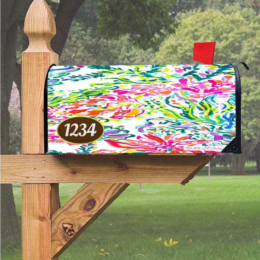 Monogram Lilly Pulitzer Magnetic Mailbox Cover 18" X 21" Outdoor Decor