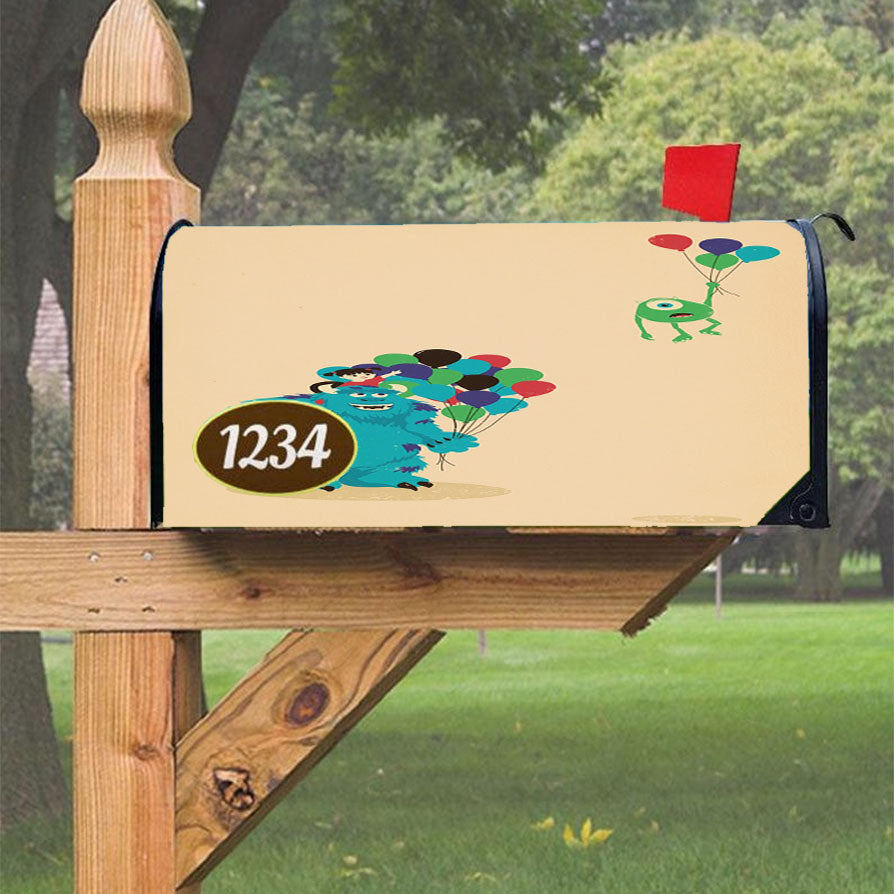 Monster Inc Baloon Magnetic Mailbox Cover 18" X 21" Outdoor Decor