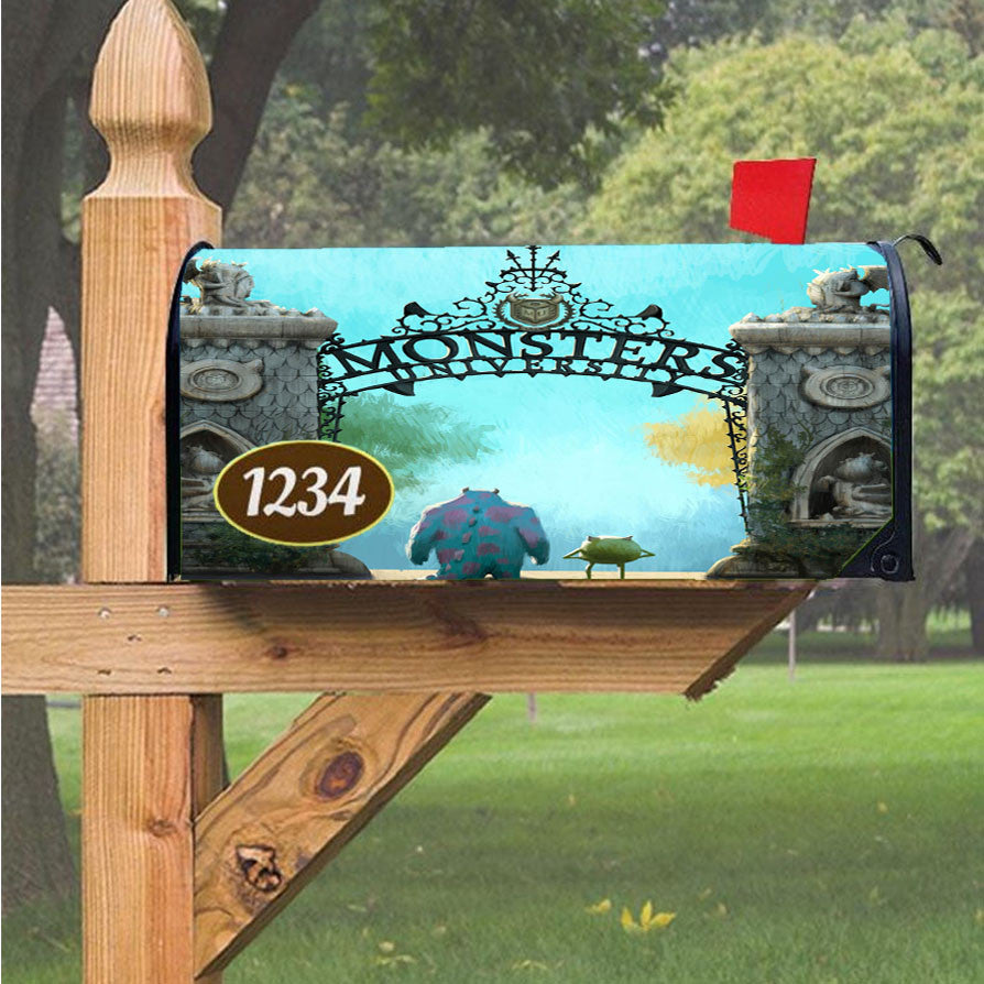Monster University Gate Magnetic Mailbox Cover 18" X 21" Outdoor Decor