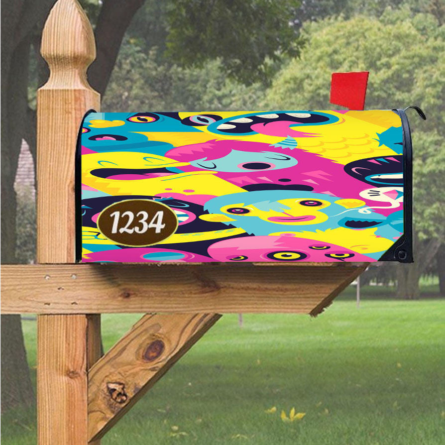 Monsters Magnetic Mailbox Cover 18" X 21" Outdoor Decor