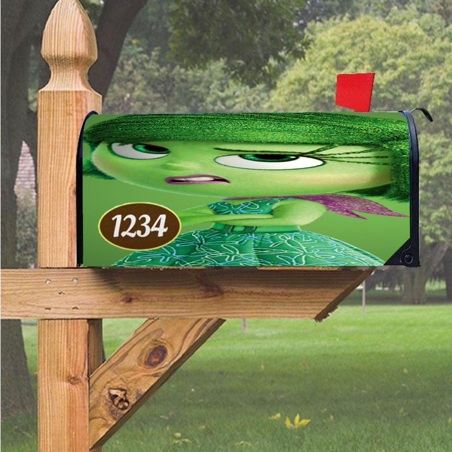 Movie Inside Out Disgust Green Magnetic Mailbox Cover 18" X 21" Outdoor Decor