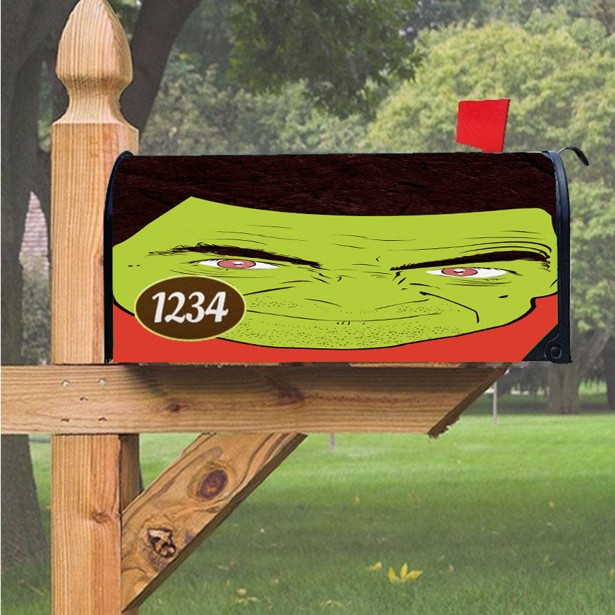 Mr Bean Green Magnetic Mailbox Cover 18" X 21" Outdoor Decor