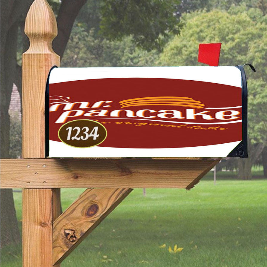 Mr Pancake Logo Magnetic Mailbox Cover 18" X 21" Outdoor Decor