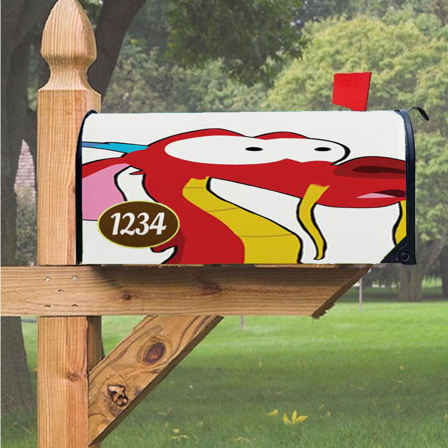 Mushu Dragon Disney Mulan Magnetic Mailbox Cover 18" X 21" Outdoor Decor