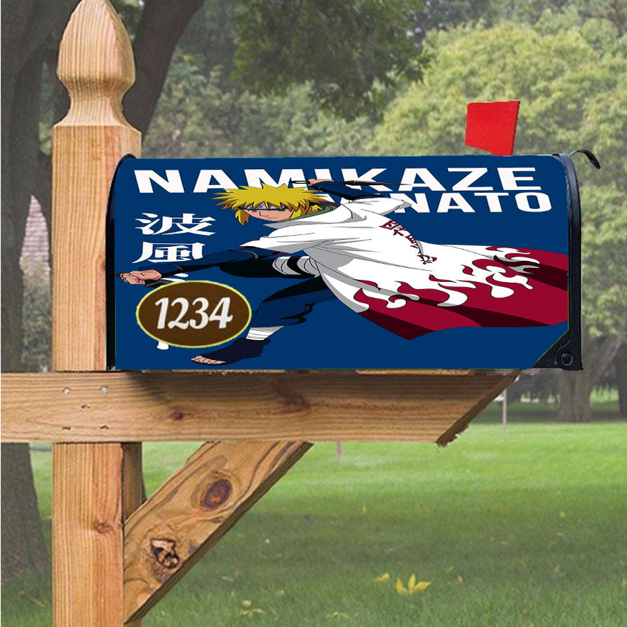 Namikaze Naruto Blue Magnetic Mailbox Cover 18" X 21" Outdoor Decor