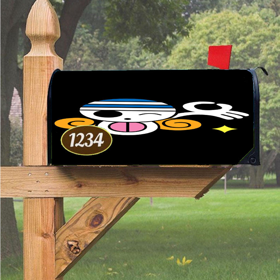 Namy Onepiece Black Flag Magnetic Mailbox Cover 18" X 21" Outdoor Decor