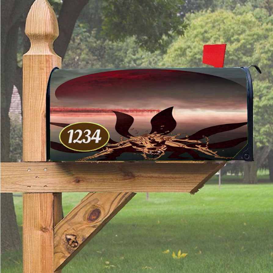 Naruto 6 Tails Magnetic Mailbox Cover 18" X 21" Outdoor Decor