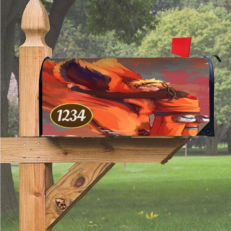 Naruto And Ku Magnetic Mailbox Cover 18" X 21" Outdoor Decor