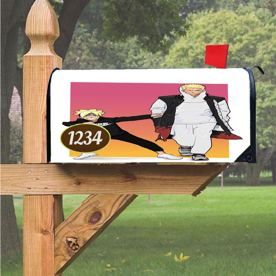 Naruto Boruto Hypebeast Magnetic Mailbox Cover 18" X 21" Outdoor Decor