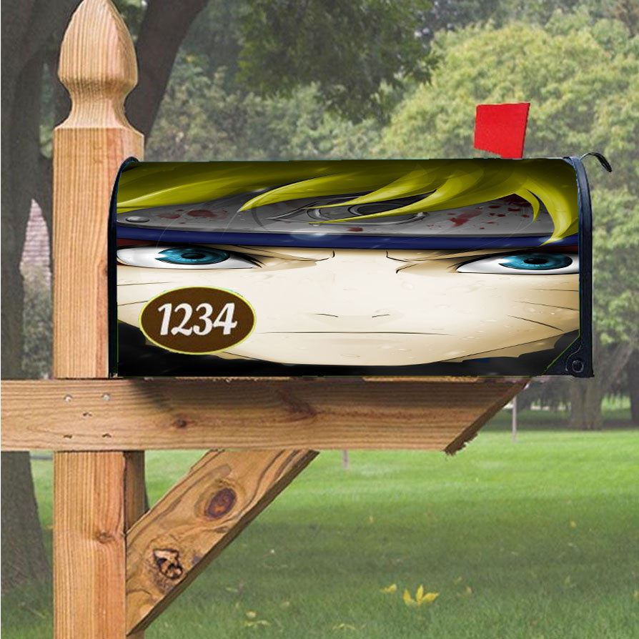 Naruto Cartoon Face Magnetic Mailbox Cover 18" X 21" Outdoor Decor