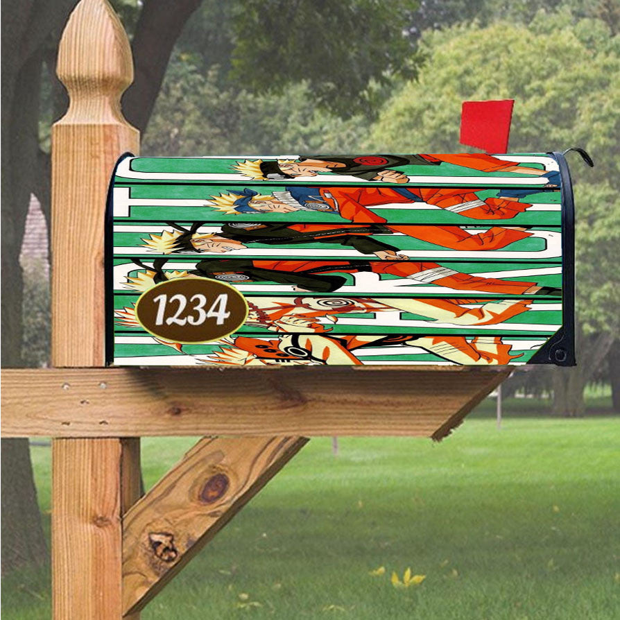 Naruto Evolve Collages Magnetic Mailbox Cover 18" X 21" Outdoor Decor