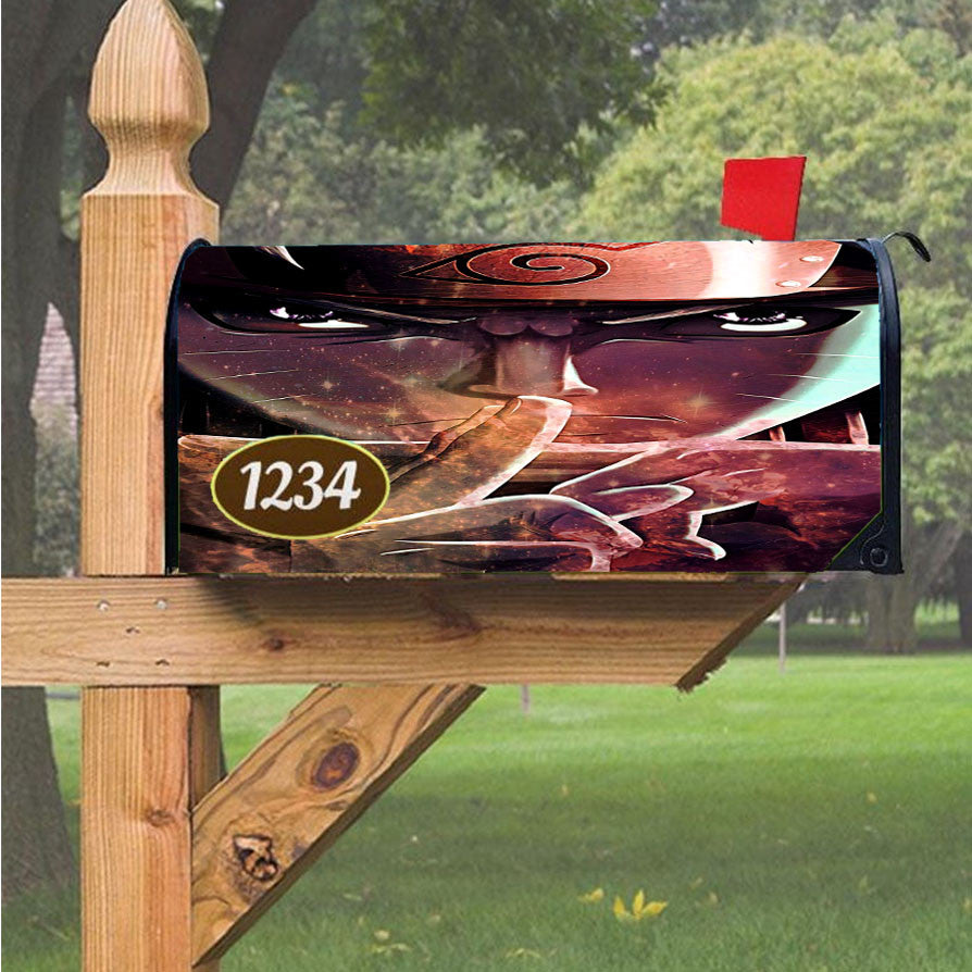 Naruto Face Galaxy Magnetic Mailbox Cover 18" X 21" Outdoor Decor