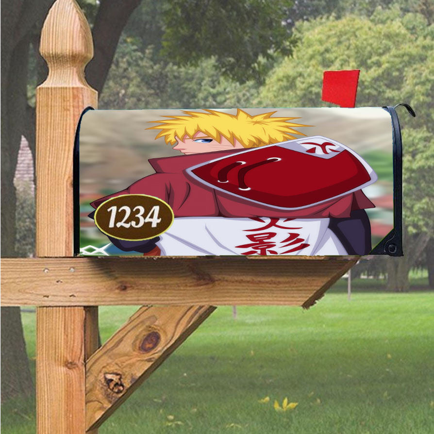 Naruto Hokage Minato Magnetic Mailbox Cover 18" X 21" Outdoor Decor