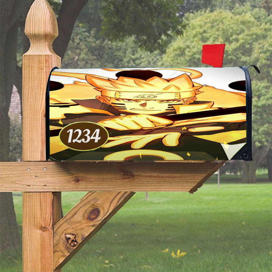 Naruto Kurama Mode Magnetic Mailbox Cover 18" X 21" Outdoor Decor