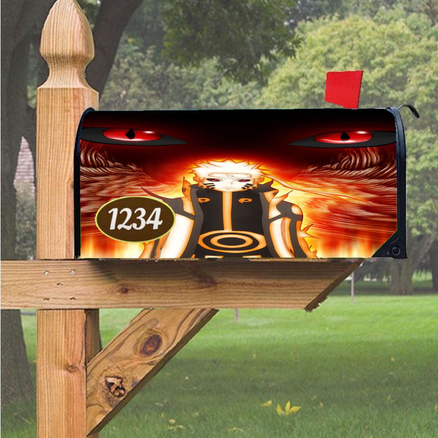 Naruto Kyubi Magnetic Mailbox Cover 18" X 21" Outdoor Decor