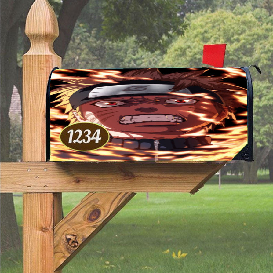 Naruto Kyuubi Magnetic Mailbox Cover 18" X 21" Outdoor Decor