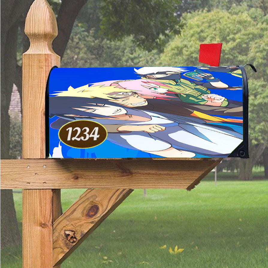 Naruto Main Cast Magnetic Mailbox Cover 18" X 21" Outdoor Decor