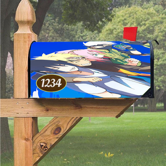 Naruto Main Cast Magnetic Mailbox Cover 18" X 21" Outdoor Decor