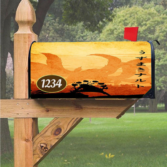 Naruto Orange Poster Silhouette Magnetic Mailbox Cover 18" X 21" Outdoor Decor
