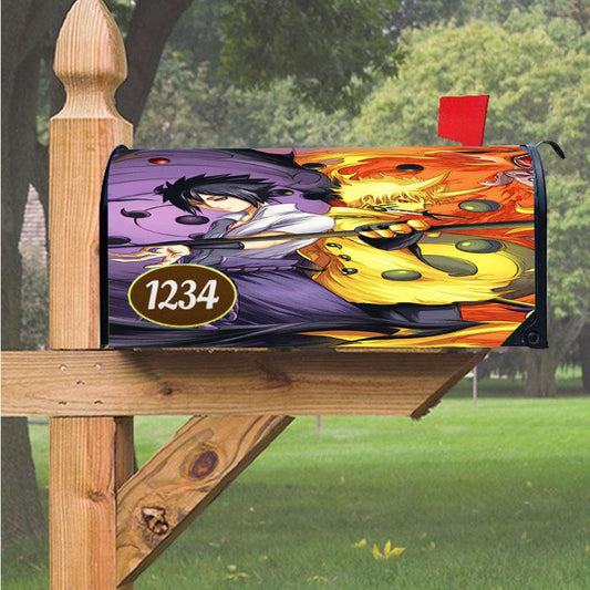 Naruto Sasuke High Beast Magnetic Mailbox Cover 18" X 21" Outdoor Decor