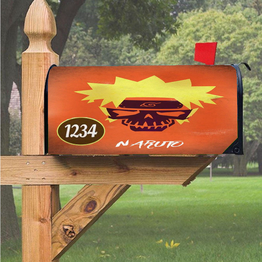 Naruto Shippuden Character Skull Magnetic Mailbox Cover 18" X 21" Outdoor Decor