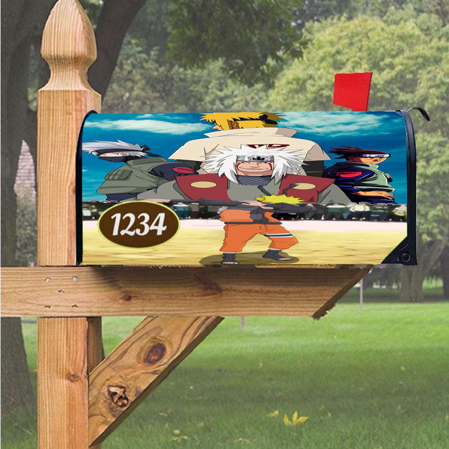 Naruto Shippuden Dubbing Magnetic Mailbox Cover 18" X 21" Outdoor Decor