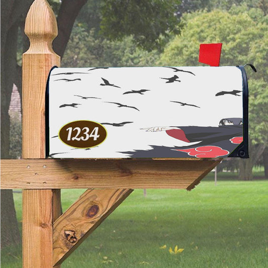 Naruto Shippuden Itachi Uchiha Crow Magnetic Mailbox Cover 18" X 21" Outdoor Decor
