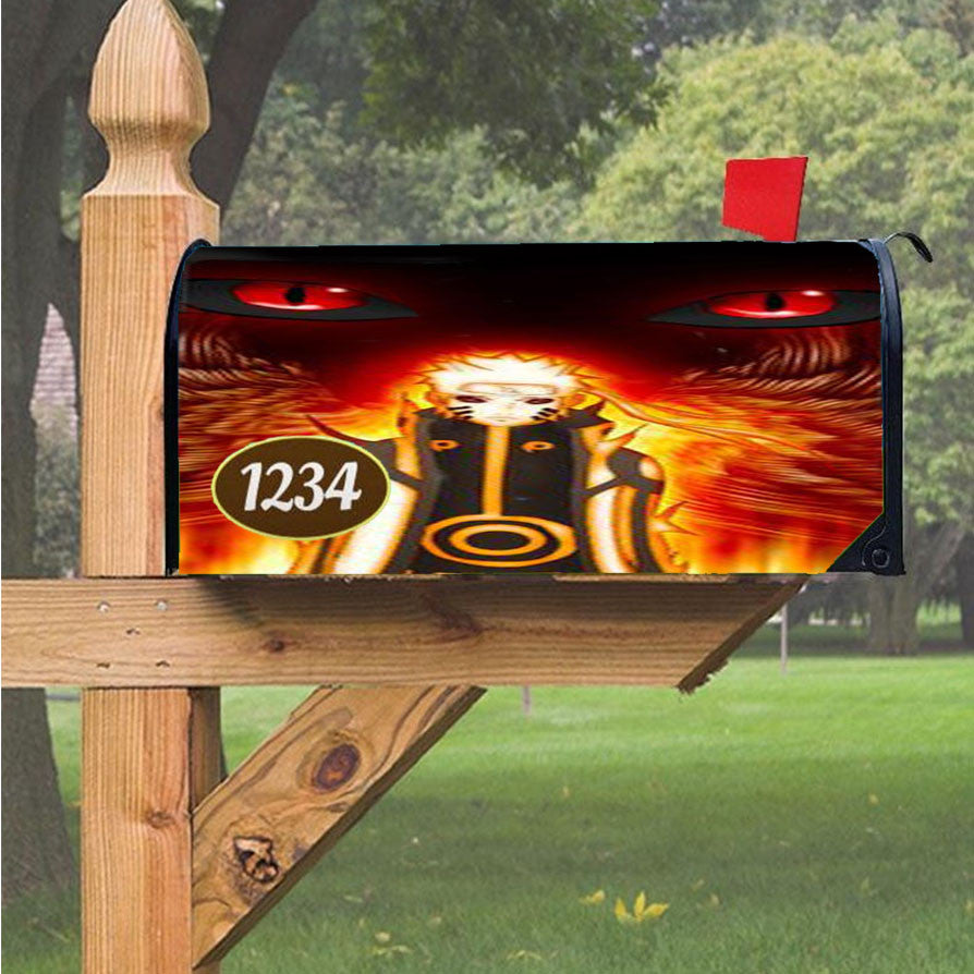 Naruto Shippuden Jinchuuriki Kyuubi Magnetic Mailbox Cover 18" X 21" Outdoor Decor