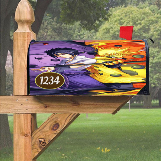 Naruto Shippuden Sasuke Sage Magnetic Mailbox Cover 18" X 21" Outdoor Decor