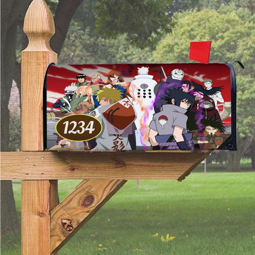 Naruto Shippuden War Magnetic Mailbox Cover 18" X 21" Outdoor Decor