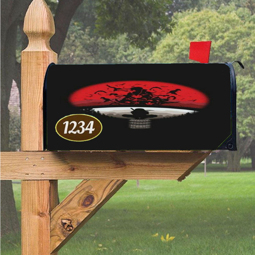 Naruto Uchiha Logo Magnetic Mailbox Cover 18" X 21" Outdoor Decor