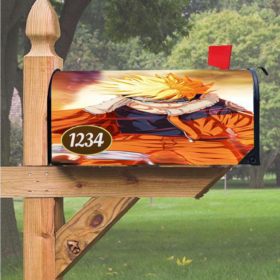 Naruto Uzumaki Get Power Magnetic Mailbox Cover 18" X 21" Outdoor Decor